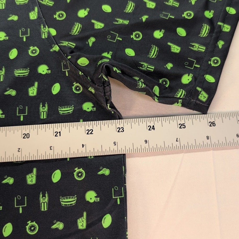 Antigua Seattle Seahawks NFL Mens Large Polo Shirt Green Football All Over Print - Picture 6 of 7